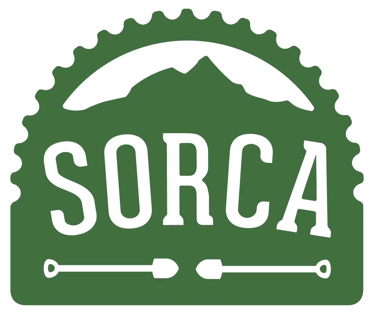 Shop 18 Green logo with mountain silhouette and